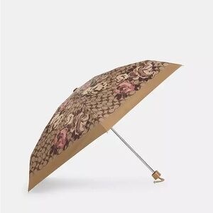 New coach Mini Umbrella In Signature Rosette Print